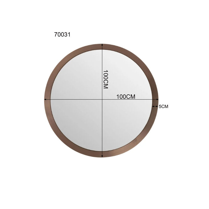 Wandspiegel Arezzo Coffee Ø100cm