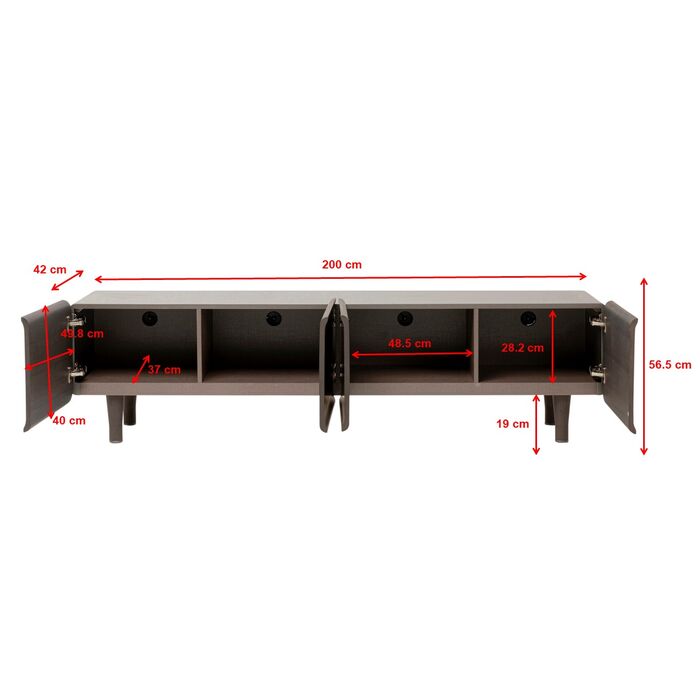 Lowboard Divine 200x57cm