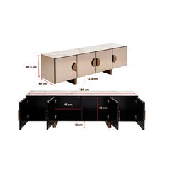 Lowboard Lunar 180x55cm