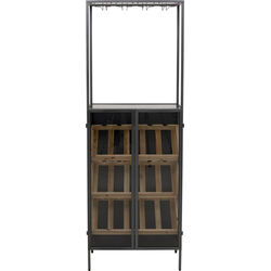 Weinregal Porto Bar Schwarz 60x170cm