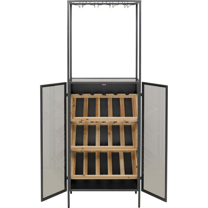 Weinregal Porto Bar Schwarz 60x170cm