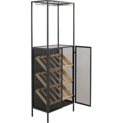 Weinregal Porto Bar Schwarz 60x170cm