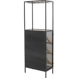 Weinregal Porto Bar Schwarz 60x170cm