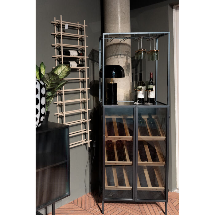 Weinregal Porto Bar Schwarz 60x170cm