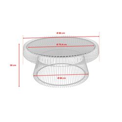 Couchtisch Lisboa Schwarz Ø86cm