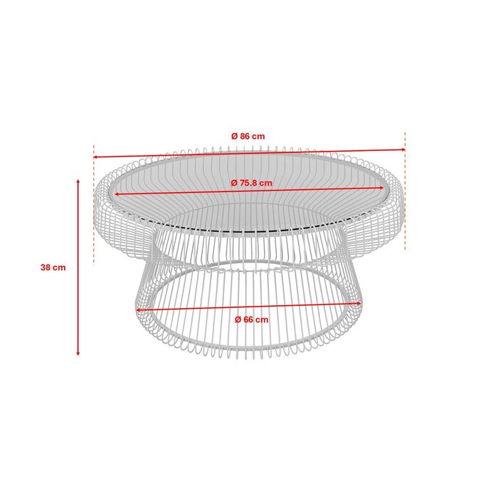 Couchtisch Lisboa Schwarz Ø86cm