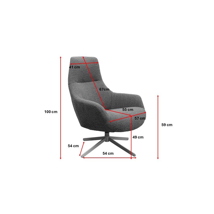 Drehsessel Mimi Mocca