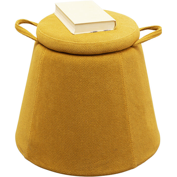 Sgabello Thimble giallo Ø51cm