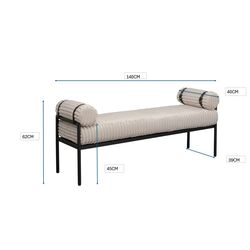 Bank Academy Creme 140cm