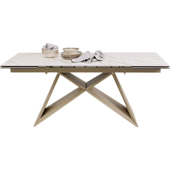 Extension Table Nelly Greige 180(40+40)x90cm