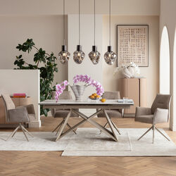 70249 - Ausziehtisch Nelly Greige 180(40+40)x90cm