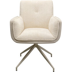 Swivel Arm Chair Hilla White