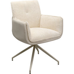 Swivel Arm Chair Hilla White