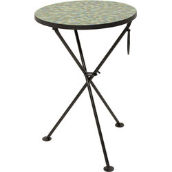 70313 - Table d'appoint Clack Mosaic vert bleu Ø35cm
