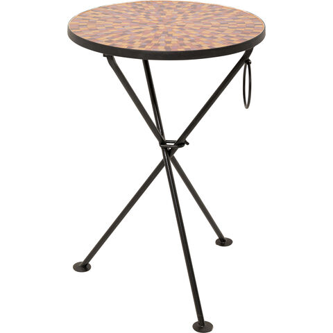 Mesa auxiliar Clack Mosaic Rojo Ø35cm