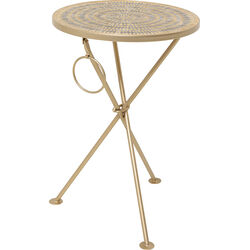 70317 - Mesa auxiliar Clack Mosaic Marrón Ø35cm