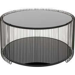 Coffee Table Wire Double Black Ø80cm