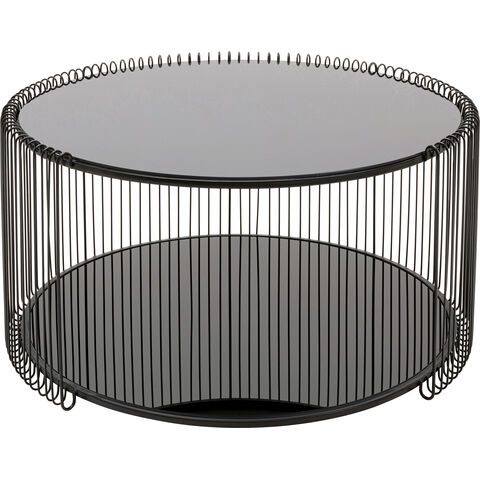 Coffee Table Wire Double Black Ø80cm