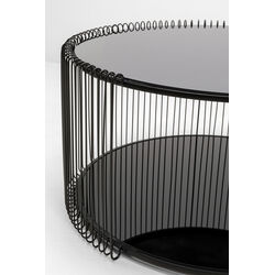 Couchtisch Wire Double Schwarz Ø80cm