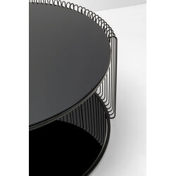 Couchtisch Wire Double Schwarz Ø80cm