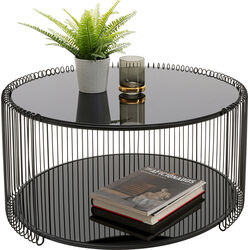 Couchtisch Wire Double Schwarz Ø80cm