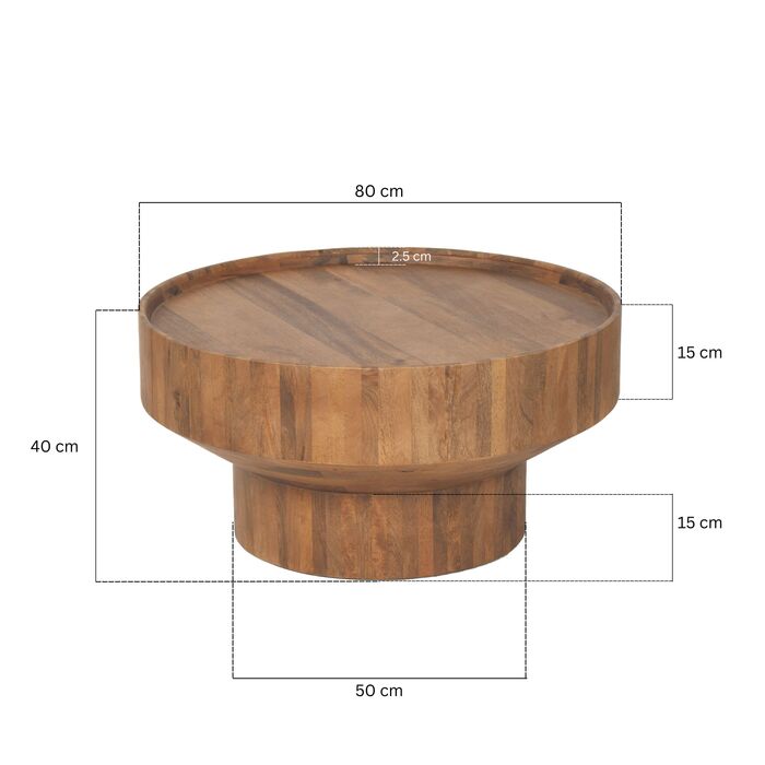 Couchtisch Tessa Ø80cm