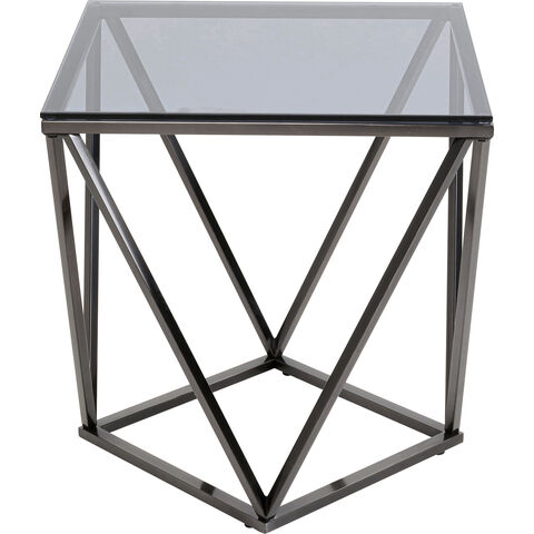 Mesa auxiliar Cristallo Grafito 50x50cm
