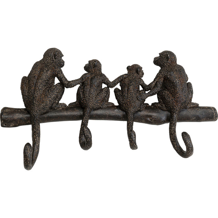 Decoración pared Monkey Family 38cm