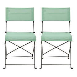 Foldable Chair Balcony Green (2/Set)