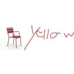 Chair with Armrest Twist Yellow