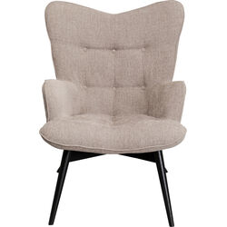 Armchair Black Vicky Light Brown