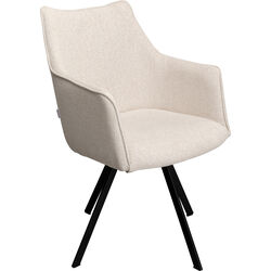 Swivel Chair with Armrest Modino Cream