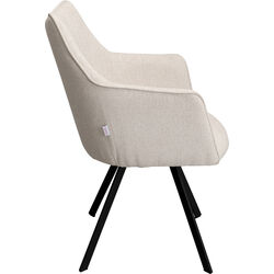 Swivel Chair with Armrest Modino Cream