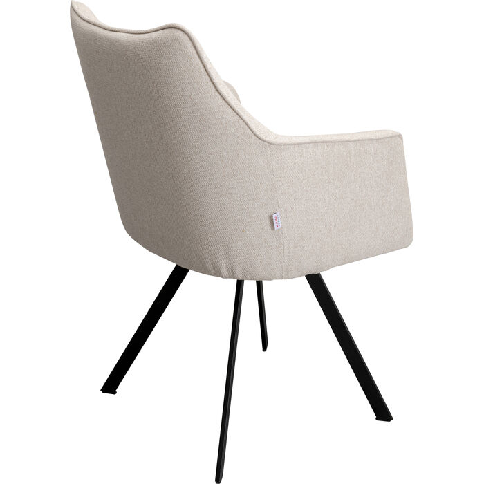 Swivel Chair with Armrest Modino Cream