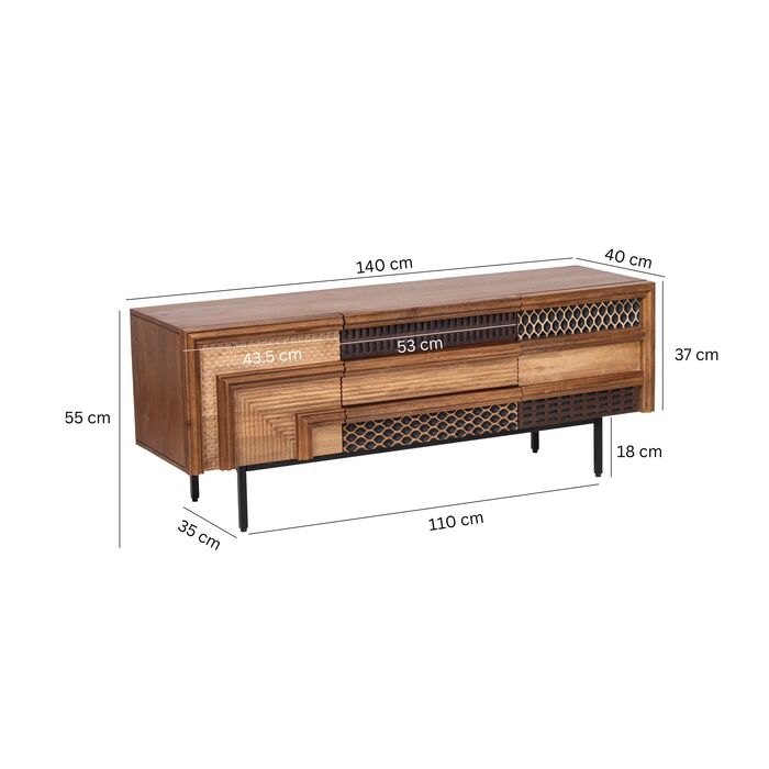 Lowboard Gino 140x55cm