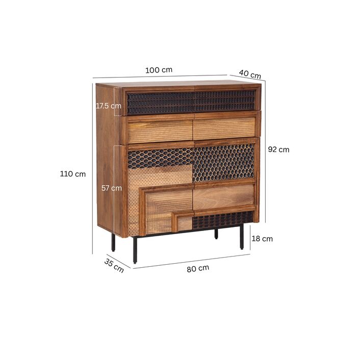 Highboard Gino 100x110cm