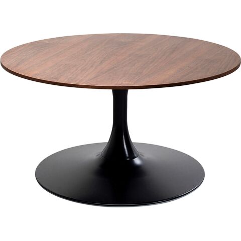 Coffee Table Schickeria Walnut Black Ø80cm
