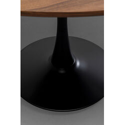 Couchtisch Schickeria Walnuss Schwarz Ø80cm