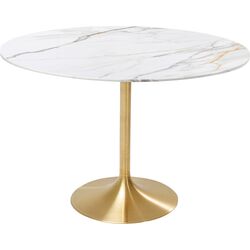 70493 - Mesa Invitation Set Ceramic Blanco Latón Ø120cm