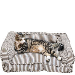 70502 - Dog/Cat Bed Stripes Grey