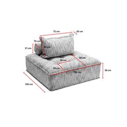 Sofa Element Portofino Grau