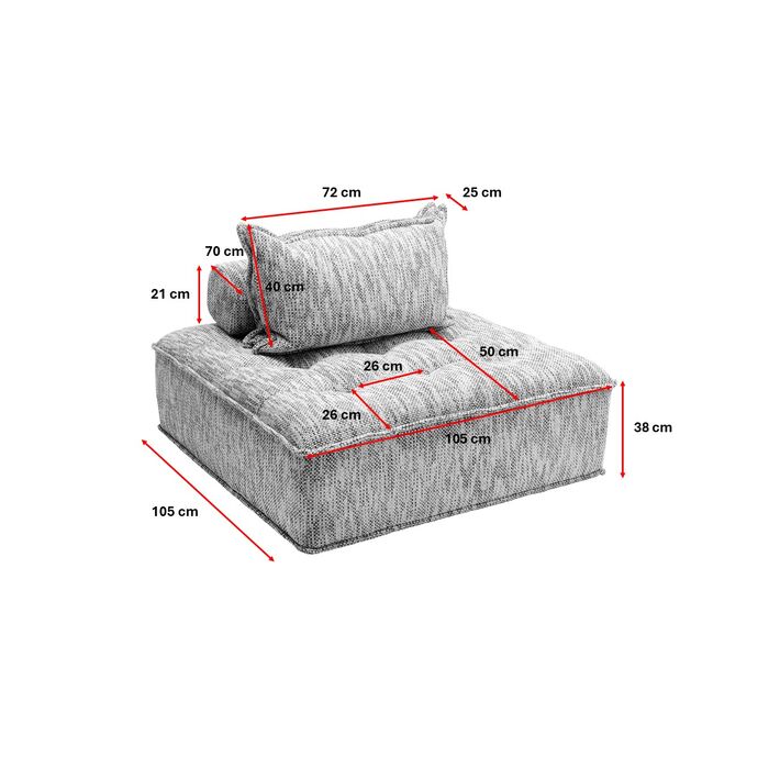 Sofa Element Portofino Grau