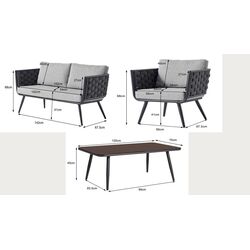 Sitzgruppe Rimini Anthracit (4/tlg.)