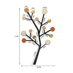 Wandgarderobe Bubble Tree Metallic 112cm