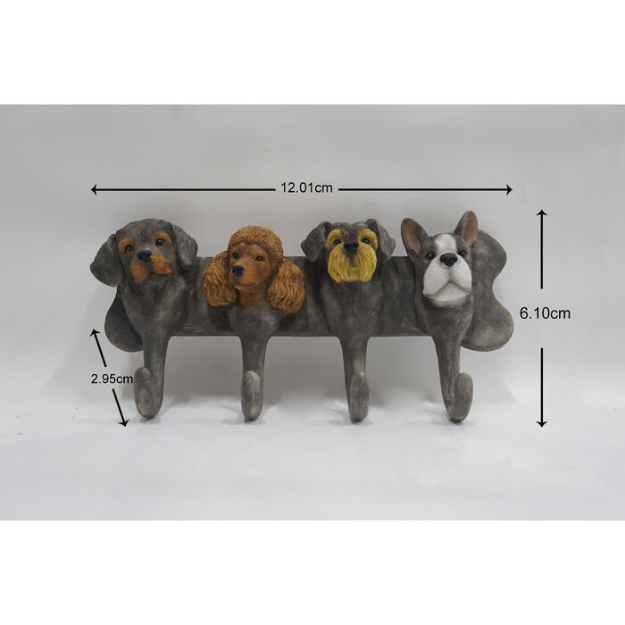 Wandgarderobe Dog Family 31cm