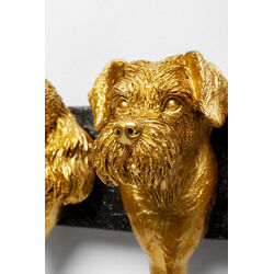 Wandgarderobe Dog Family Gold 31cm