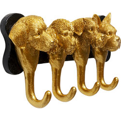 Wandgarderobe Dog Family Gold 31cm