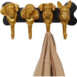 Wandgarderobe Dog Family Gold 31cm