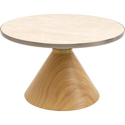 70656 - Tavolino da caffé Cono rovere Travertin Ø70cm