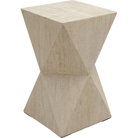 Side Table Luxury Triangle Travertine